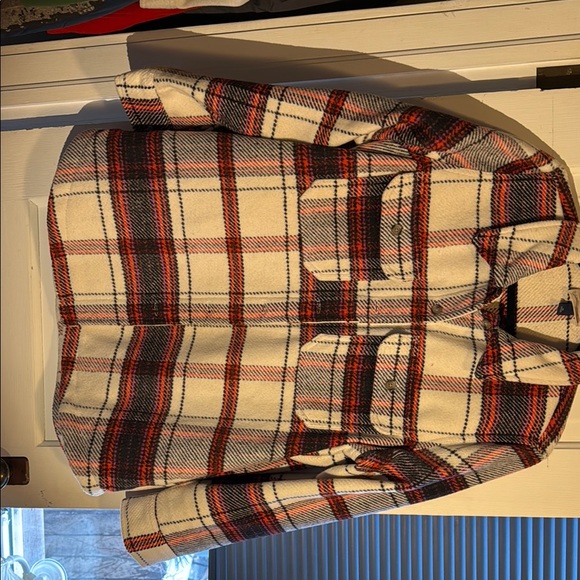 Plaid Button-Up Jacket - Picture 1 of 4
